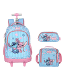 Mochila Temático Tropical com Mochila de Rodinhas + Lancheira + Estojo