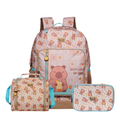 Mochila Tema Animal Fashion com Mochila + Lancheira + Estojo Box